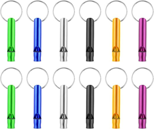 12 Pcs Emergency Whistle Survival,Gather Team Members Outdoors,Hyper Whistle Keychain, 571534_1_y6pB5tXFy