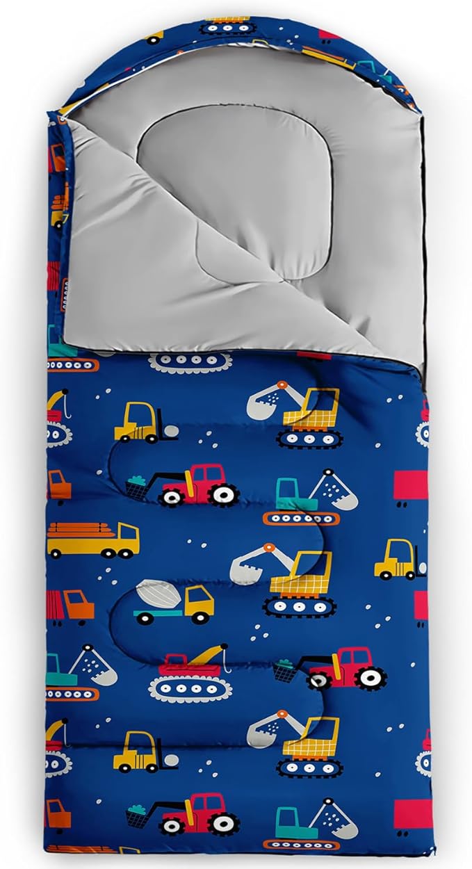 AILONEN Outer Space Astronaut Camping Sleeping Bags,Lightweight & Waterproof,3 Season Warm & Cool Weather,Cartoon Sleeping Bags for Kids,Boys Girls Travelling,Outdoors