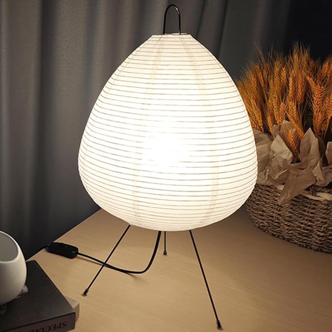 YY YEARCHY White Paper Lanterns Lamp Table Lamp Japanese Lantern Lamps for Bedroom Livingroom (Tall 2 Pack)