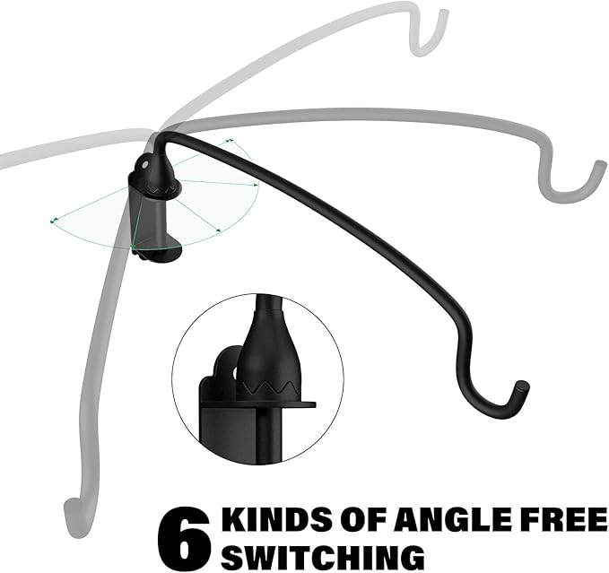 Plant Hooks, Heavy Duty Plant Hanger Bracket Wall Mounted Hooks for Hanging Bird Feeder, Flower Bracket, Anti Rust Metal Lanterns 12 Inches