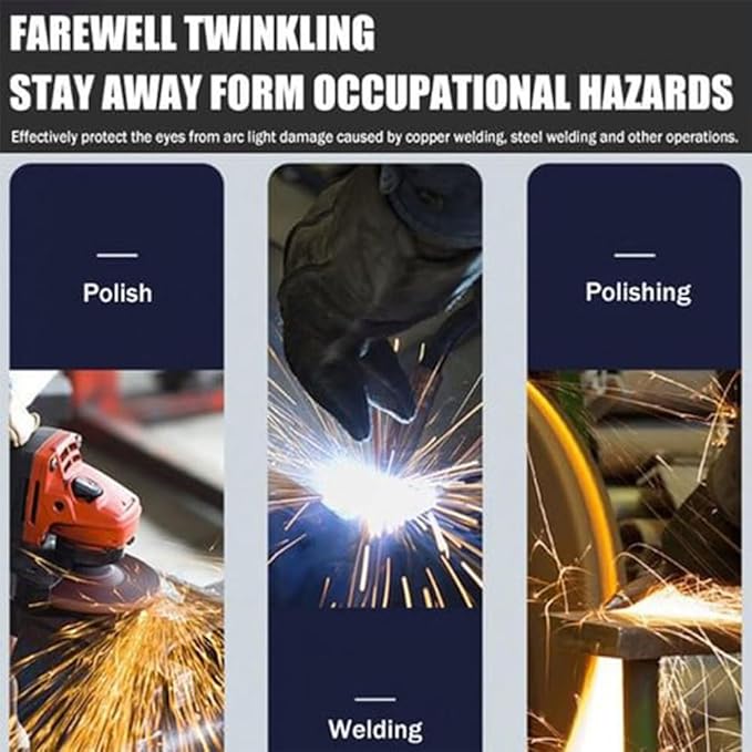 Auto Darkening Welding Helmet, Anti-Glare UV Welding Mask, Anti-Glare,Dust Protection,Detachable Face Shield Large Viewing Welding Hood,Can Be Used for Welding and Cycling (yellow)