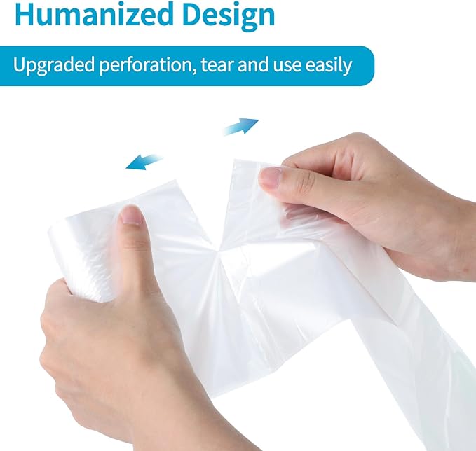 Clear Trash Bags 4-Gallon: Small Garbage Bags for Bathroom Bedroom Office (105 Pcs) - Strong Unscented Small Trash Bags