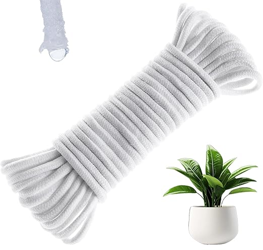 Drip Irrigation System, 33 feet 1/6 inch Self-Watering Planter Pot Automatic Water System Device Potted Violet self Watering Rope-30362