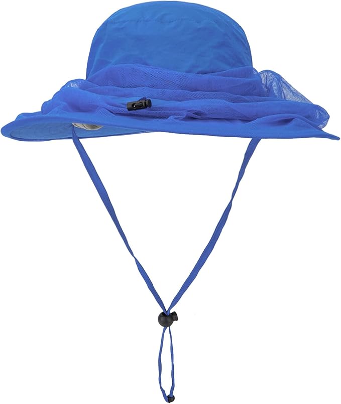 Fishing Hat Sun Protection Hat Mosquito Head Net for Outdoors Bucket Hat with Hidden Net Mesh