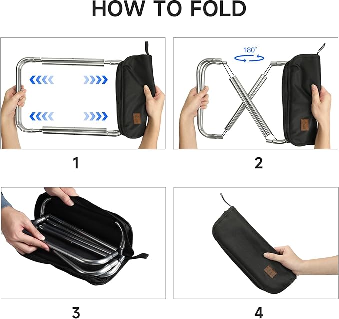 Camping Stool，Portable Foldable Stool aldult Collapsible Chairs Fishing Stool for Outdoor Hiking 300 LBS Load Green 2-Piece Set