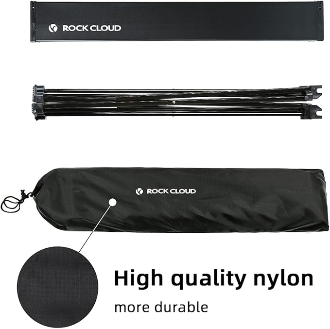 ROCK CLOUD Portable Camping Table Ultralight Aluminum Camp Table Folding Beach Table for Camping Hiking Backpacking Outdoor Picnic, Size L