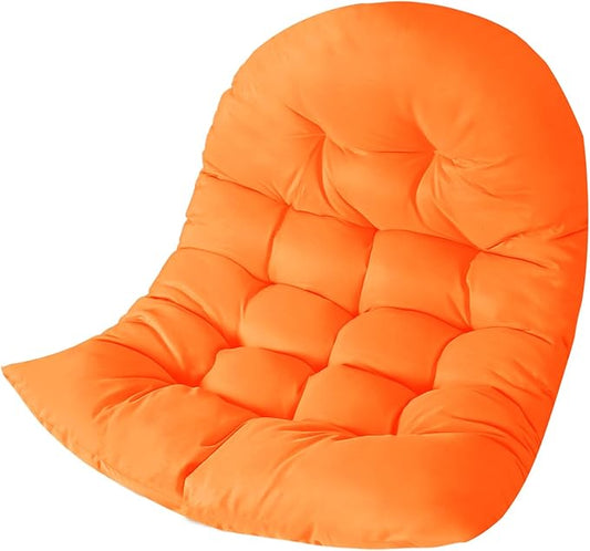 Thicken Egg Chair Cushion Replacement, Outdoor Hammock Swing Chair Cushions, Hanging Wicker Basket Seat Pad with High Elasticity PP Cotton, for Garden Patio Porch Furniture (Only Cushion)