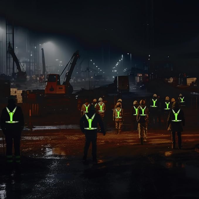 LED Safety Wristband Lights - Rechargeable Light Up Arm Ankle Band Kids Magic Slap Glow Bracelets Reflective Belt High Visibility for Night Cycling Walking Joggers Running Gear