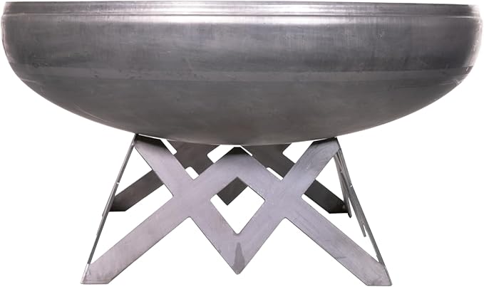 Liberty Fire Pit – Ohio Flame Wood Burning Outdoor Fire Pit - 48" Diameter with Angled Base (Made in USA)