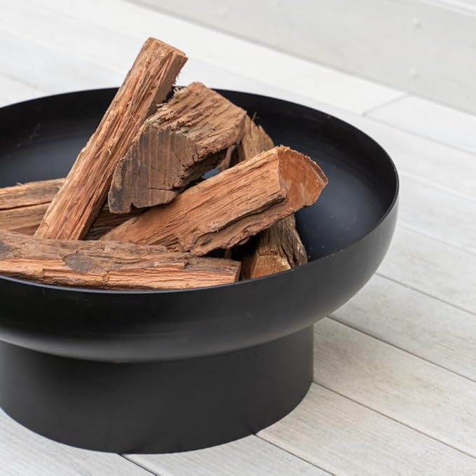 Iron Fire Pit Table with Lid, Extra Thick and Heavy Duty Fire Bowl, Deep Round Firepit for Outdoor Bonfire Gatherings, Wood Burning Firepits for Outside Patio, Modern Outdoor Fire Pits