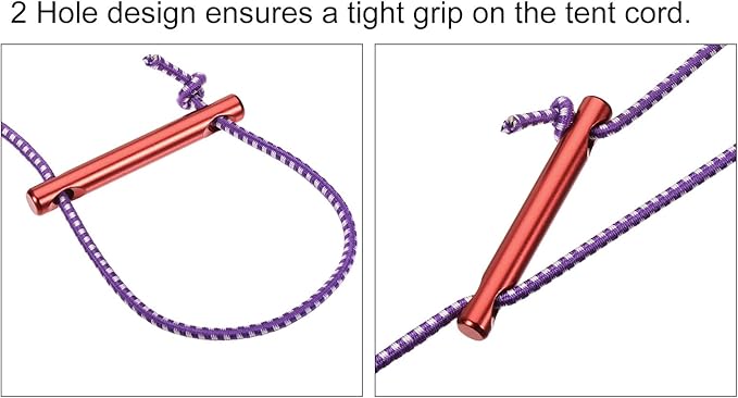 MECCANIXITY Tent Rope Adjusters Aluminum Alloy Tensioners Guyline Cord Fasteners for Outdoor Camping
