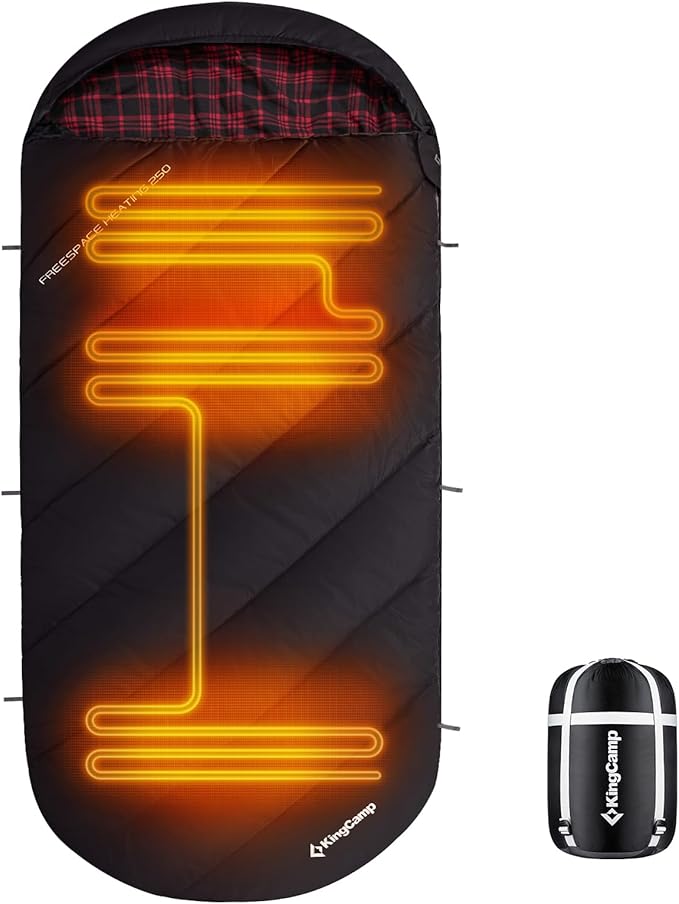 KingCamp Sleeping Bag for Adults, Cold Weather & Warm Extra Wide Big & Tall XL Portable Waterproof Flannel Sleeping Bags, Essentials Gear Accessories for Camping Backpacking Hiking Indoor & Outdoor