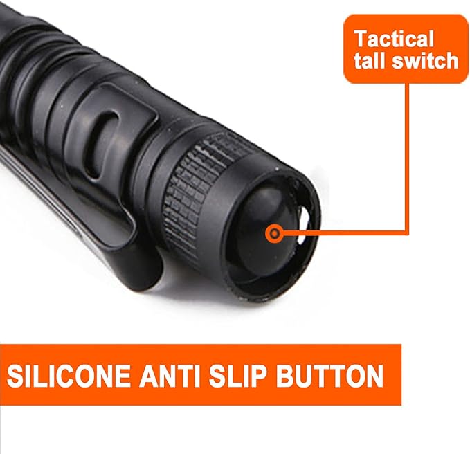 Beieverluck 10 Pack Small Mini LED Flashlight Pocket Flashlight Pen Light Flashlight Tactical Flashlight with Clip Flashlights for Camping Outdoor Emergency Inspection Fathers Gifts for Dad Husband