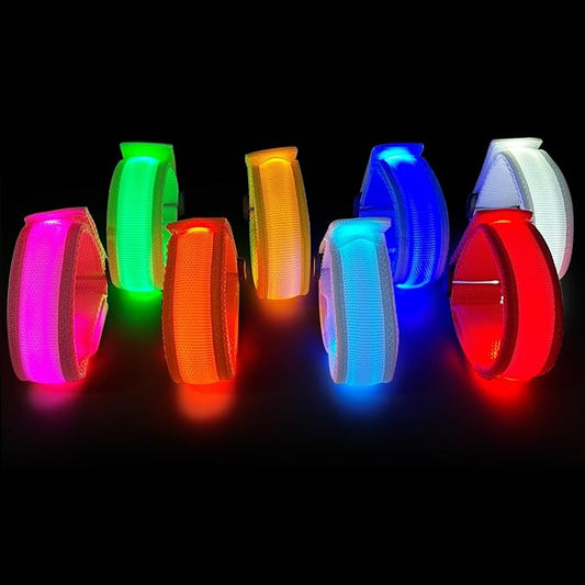 8 Pack LED Bracelets Light Up Wristbands,Glow Flashing Wristbands Glow in The Dark Party Supplies for Party, Festivals, Sports, Camping,Night Events (Multicolor)