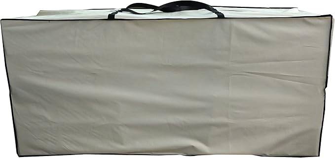 Outdoor Rectangular Cushion/Cover Storage Bag, Protective Zippered Storage Bags with Handles, 50''L x 13''W x 20''H Beige