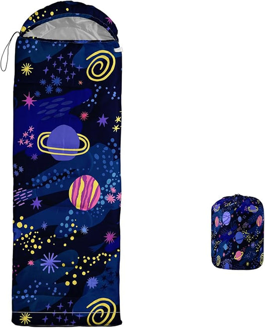 Print sleeping bag,sleeping bags,Outdoor Camping Sleeping Bag，Suitable For Children Boys And Girls Portable,Waterproof,Compact And Lightweight,Great For Outdoor Camping,Backpacking And Hiking
