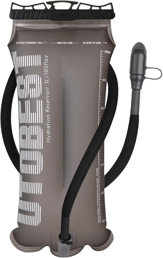 UTOBEST Hydration Bladder,TPU Water Bladder,Water Bladder for Hiking Backpack,BPA Free,Wide Opening,Leak-Proof,Water Reservoir for Hiking Cycling Camping Running