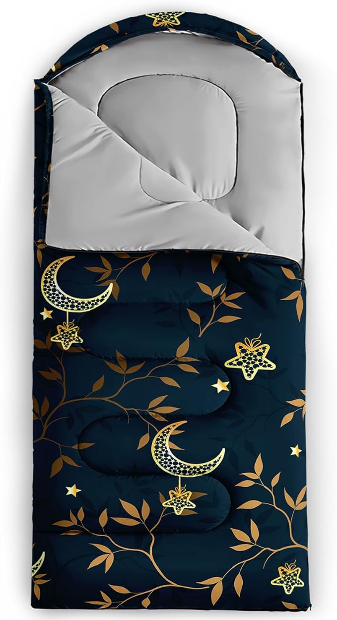 AILONEN Outer Space Astronaut Camping Sleeping Bags,Lightweight & Waterproof,3 Season Warm & Cool Weather,Cartoon Sleeping Bags for Kids,Boys Girls Travelling,Outdoors