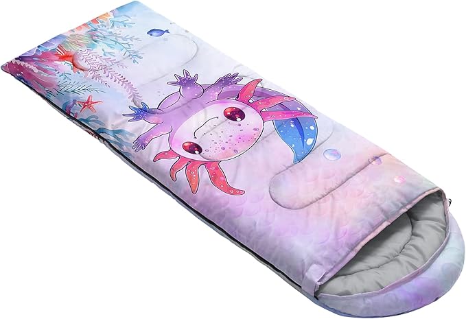 Sea Turtle Sleeping Bag for Kids Boys Girls,Ocean Themed Camping Gear,Waterproof Compact Sleeping Bag for Camping Backpacking Outdoor Hiking.