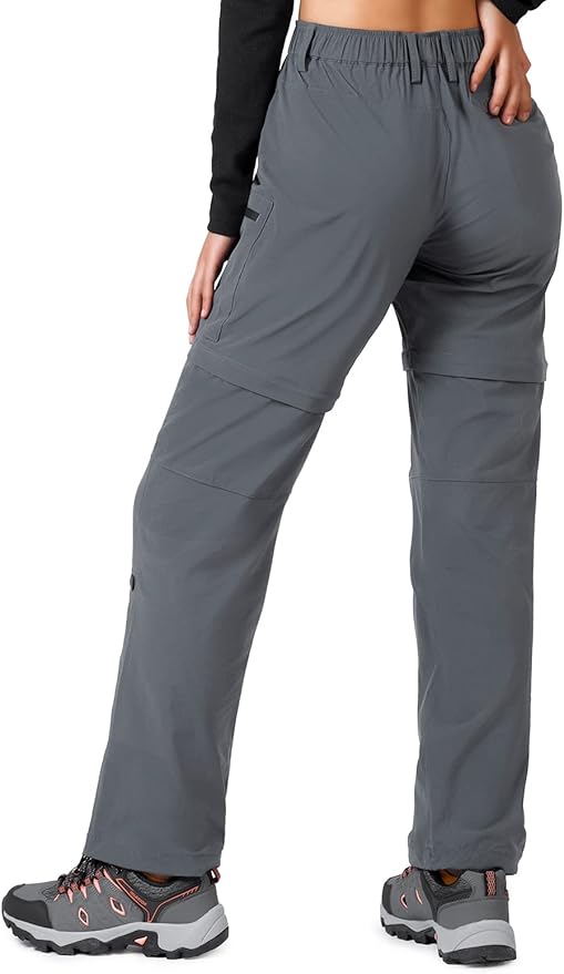 Cycorld Women's-Hiking-Pants-Convertible Quick-Dry-Stretch-Lightweight Zip-Off Outdoor Pants with 5 Deep Pockets