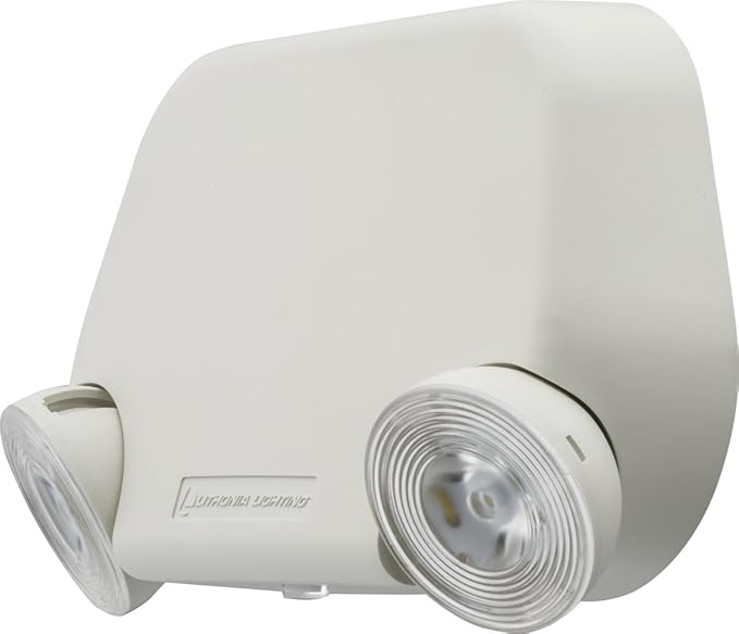 Lithonia Lighting Basics Low Profile Emergency Light, LED Emergency Lights for Business, Ceiling or Wall mount, White Thermoplastic, 120/277V Dual Voltage, Remote Capacity (EU2L REM M12)