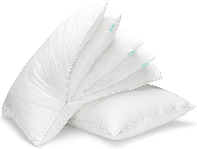 EverSnug Adjustable Pillows for Sleeping, Cooling Support, Set of 2 (Queen, Down Alternative)