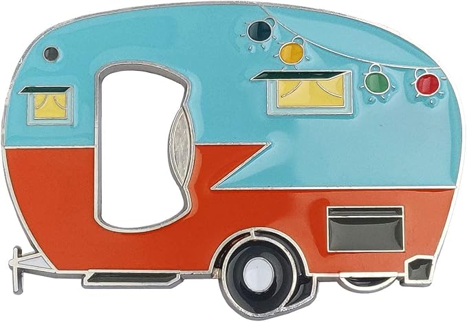 Bottle Opener Magnetic with Fridge Magnets Sticker,RV Camper Bottles Opener Caravan Bottle Beer Opener Unique Beer Gift Idea for Camper Lovers Cool Gadgets Outdoor Picnic Home Using