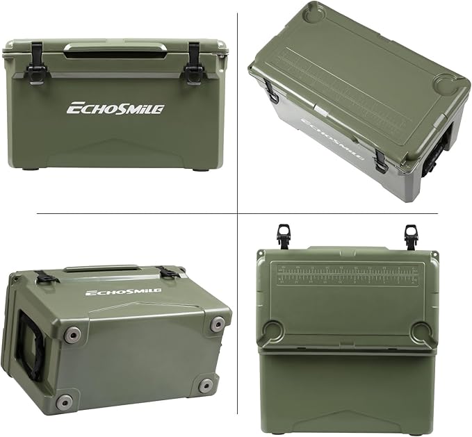 EchoSmile 25/30/35/40/60/75 Quart Rotomolded Cooler, Built to Stand up to The Rigors of The Journey