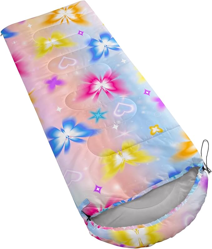 HOSIMA Dear Hunting Pattern Cold Weather Sleeping Bags for Adults,Black Light Weight Sleeping Bags for Kids Adults,WaterProof Sleeping Bags for Outdoors Hiking.