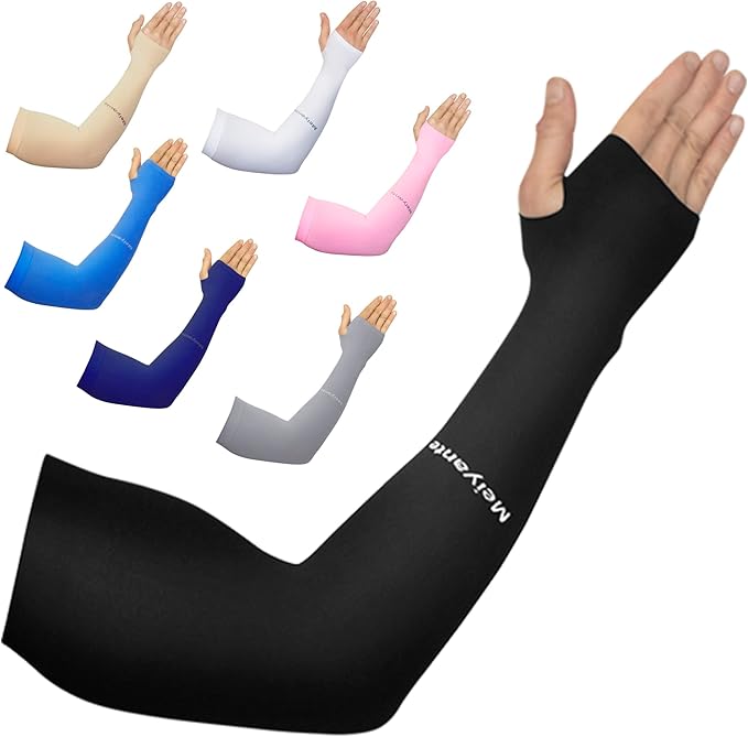 Arm Sleeves for Men Women Work 1 Pair UV Sun Protection UPF Long Sleeves Tattoo Cover Up Sleeves to Cover Arm Sleeves Cooling