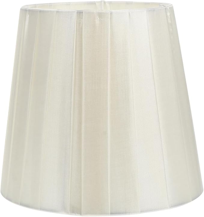 Lamp Shades: General Clip on Lamp Shade, Mushroom Pleated Cylindrical Design, 5.51 X 4.92 X 3.54in for Home Decor