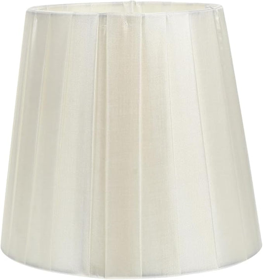 Lamp Shades: General Clip on Lamp Shade, Mushroom Pleated Cylindrical Design, 5.51 X 4.92 X 3.54in for Home Decor
