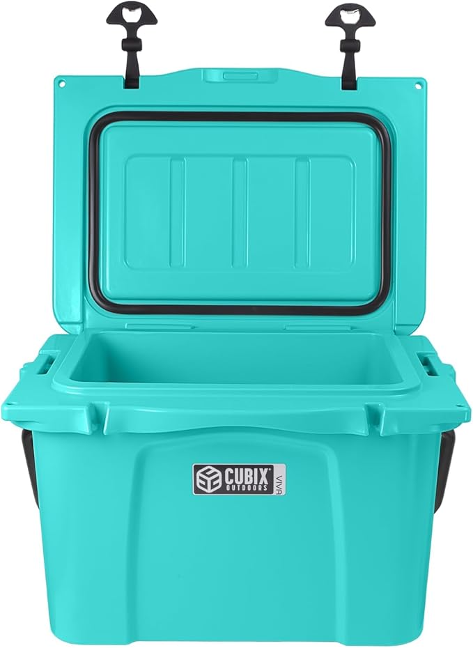 Viva 25QT Portable Rotomolded Hard Cooler, 5-Day Ice Cold Retention, Travel, Beach, Camping, Fishing