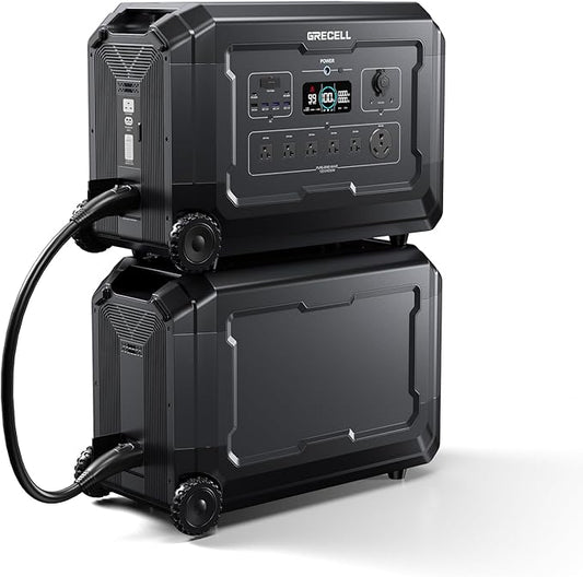 Expandable 10.08kWh Solar Generator Kit, Portable Power Station 4000W w/Smart Extra Expansion Battery 5040Wh LifePo4 Home Battery Backup Power Supply for Blackout, Outdoor Camping, RV, Emergency