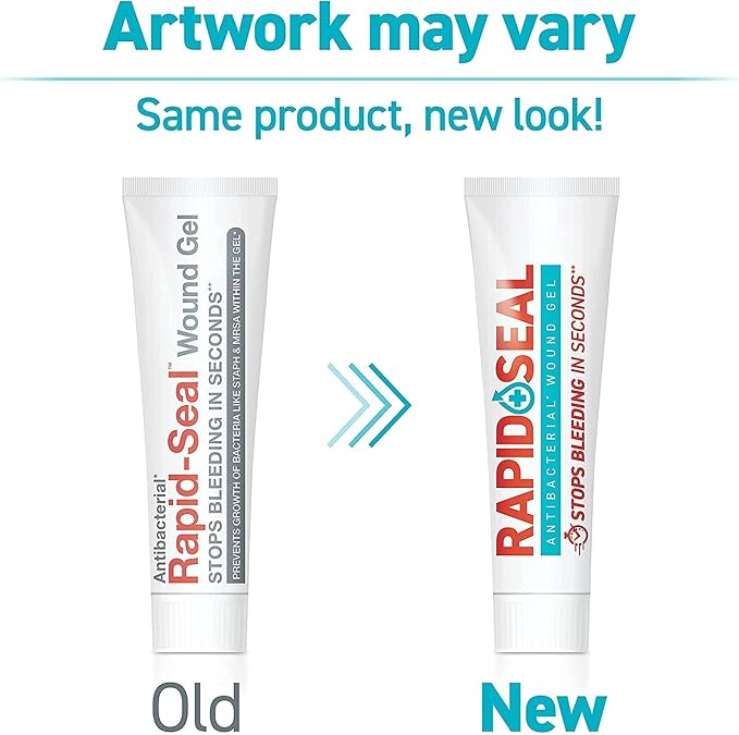 Wound Gel (1 Tube) | Stops Bleeding in Seconds | Ideal for Cuts, Scrapes, Razor Nicks for Emergency First Aid Supplies