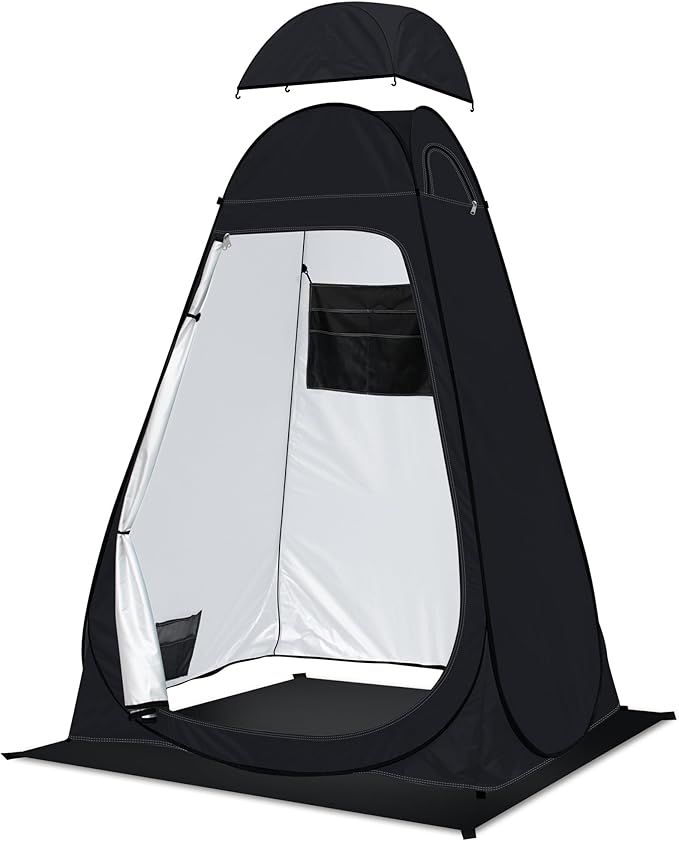 Pop Up Privacy Shower Tent Camping Portable Toilet Tent Outdoor Changing Porta-Potty Camp Bathroom Dressing Room Instant Privacy Shelters for Hiking Beach Picnic Fishing, Extra-Tall