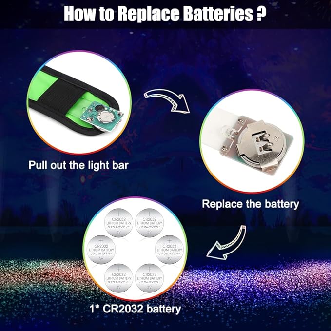 Dilabnba 6PCS Led Light Up Slap Wristband for Running Night Safety, Glow in The Dark Slap Bracelets Arm Band Reflective Strips for Cycling Walking Concert Camping Party