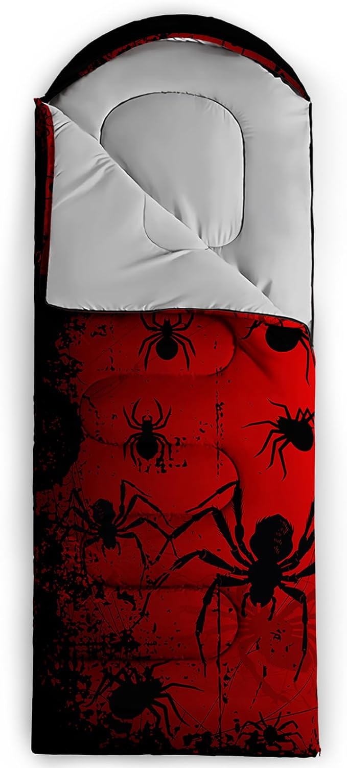 QOOMO Camping Sleeping Bags,3 Season Warm & Cool Weather,Lightweight,Waterproof Sleeping Bags for Adults & Kids,Traveling,and Outdoors,Camping Gear Equipment