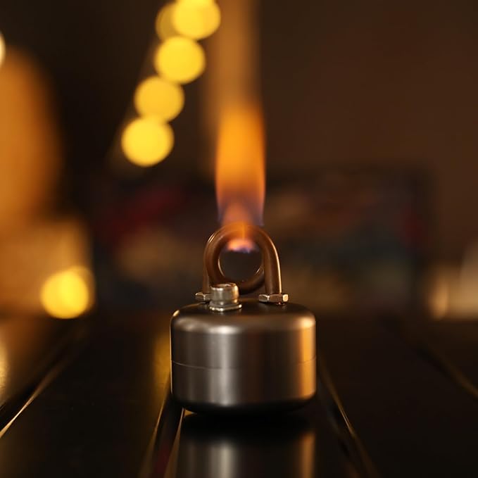 Mini Alcohol Stove – Jetfire, Heat - Resistant Rubber Grip & Leak - Proof Design | Compact, Windproof & Effortless to Operate – Ideal for Camping, Emergency Preparedness & Outdoor Adventures