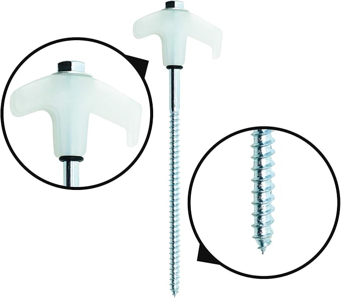 Outback Element® - 15 Tent Stakes Heavy Duty with Glow in The Dark Heads + Bonus Canvas Carry Pouch and Hex Drill Bit