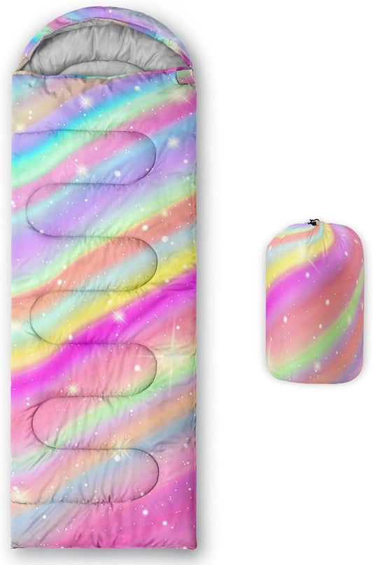 Sleeping Bags for Adults Kids,Backpacking Camping Sleeping Bag for Girls Boys Lightweight Waterproof Cold/Warm Weather Sleeping Bag for All Season