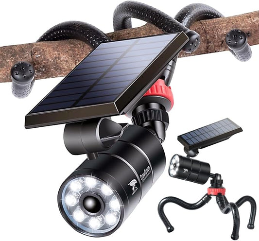 Camping Motion Sensor Light, Solar Spot Light Outdoor Aluminum Alloy, LED Solar Power Motion Sensor Flood Lights for Camp Porch Deck Path Patio Yand Post Step