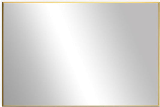 Frame My Mirror Gold Metal Framed Mirror, 30" x 54" Mirror for Bathroom, Metal Frame, True Reflections Glass, Gold Finish, Stanton Design, Hangs Horizontally or Vertically, Made in USA