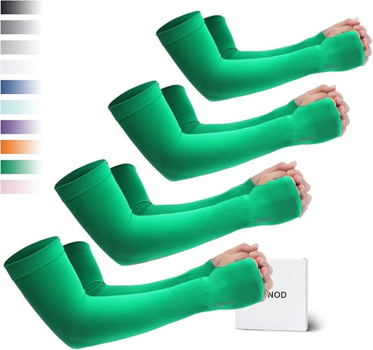 GOUNOD Sun Protection Cooling Arm Sleeves with Thumb Holes - Gardening Outdoors Sports Workouts Sunscreen Arm Sleeves