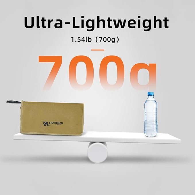 Camping Stool, 16in Tall Portable Folding Stool with Carry Bag, Upgraded Ultralight Chair with Roomy Seat for Adults, Holds 280lbs, Ideal for Hiking, Fishing, Outdoor Use, Brown