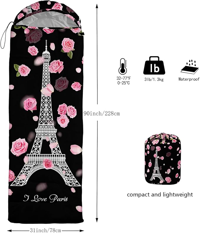 Camping Sleeping Bags Warm & Cool Weather Waterproof Backpacking Sleeping Bag All Seasons Camping, for Adult Kids Boy Girls Camping Gear Equipment, Traveling