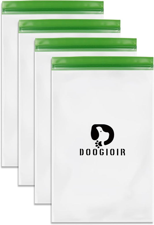 Reusable Odor Proof Storage Bags - 12x20 Inch Double Seal Odor Barrier Bags for Backpacking, Camping and Household, Lock in Odors, Keep Contents Fresh and Waterproof, 4 Pack