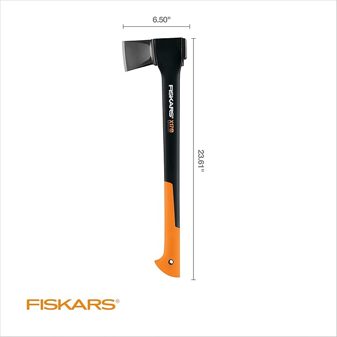 Fiskars X17 Splitting Axe, Tree Branch Cutter and Wood Splitter (23.5-Inch Axe) with Shock-Absorbing Handle