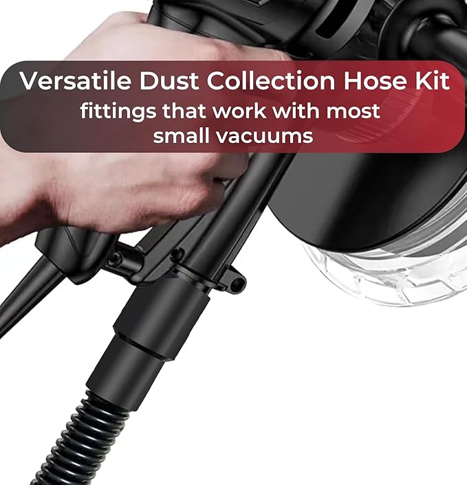 Dust Collection Hose Kit with 5 Fittings and Reducer Connects 2-1/2" and 2-1/4" ID for Woodworking Power Tools Home and Wet/Dry Shop Vacuums