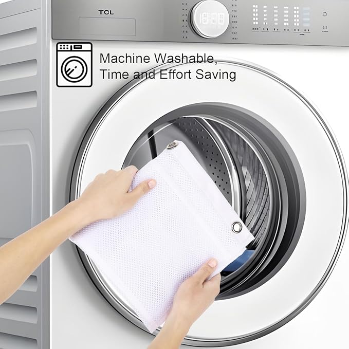 Hanging Mesh Shower Caddy for Bathroom - Quick Drying Portable Shower Organizer with Multiple Pockets for Soap,Shampoo and Cruise Ship Essentials Saving Bathroom Storage,White,2 Pack